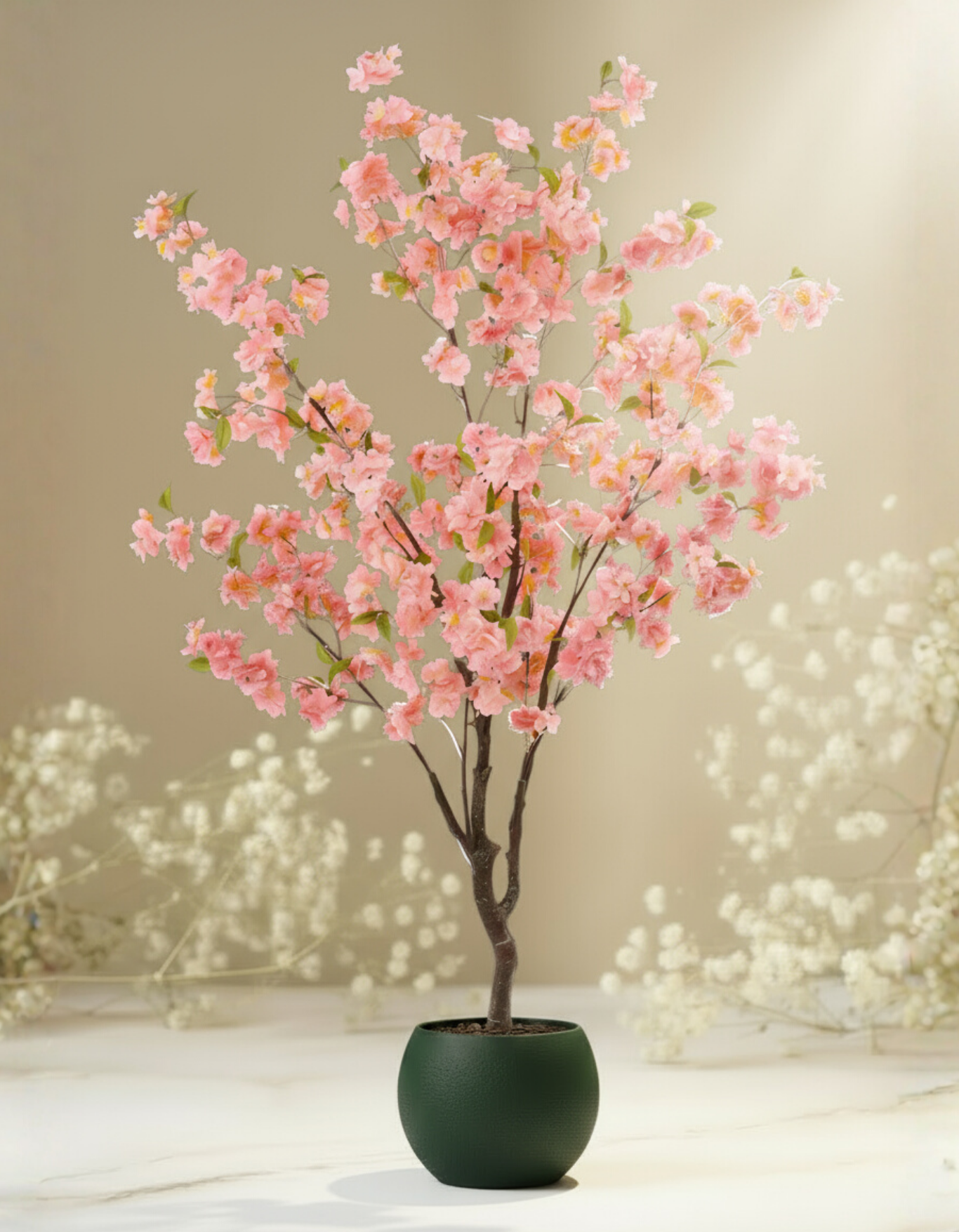 Kunstplant Pink Cherryblossom 135cm