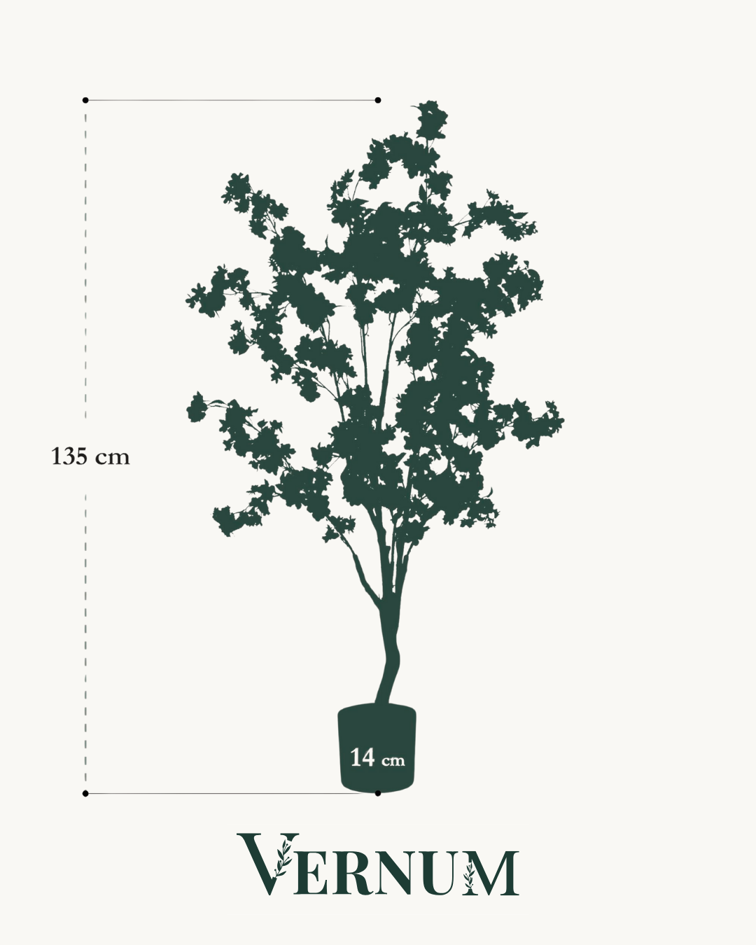 Kunstplant White Cherryblossom 135cm