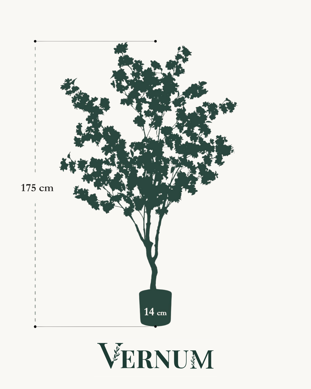 Kunstplant Pink Cherryblossom 135cm