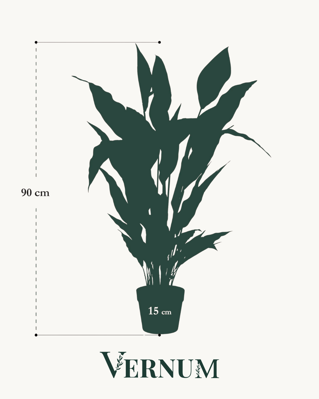 Kunstplant Spathiphyllum Lepelplant 90cm