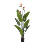 Kunstplant Strelitzia met bloemen 120cm