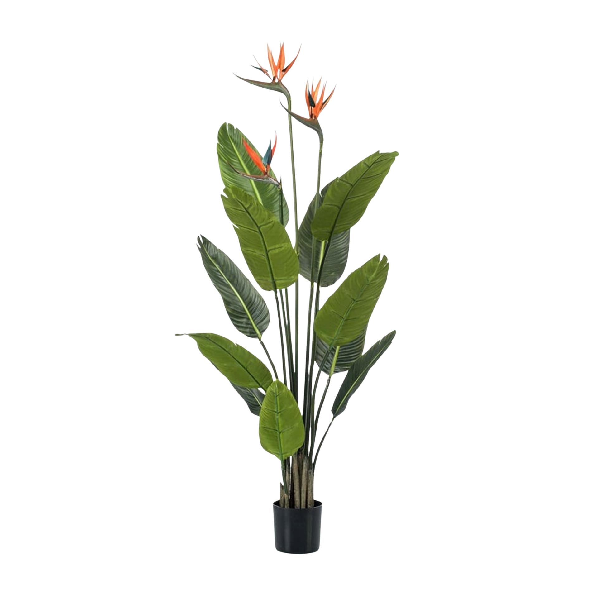 Kunstplant Strelitzia met bloemen 120cm