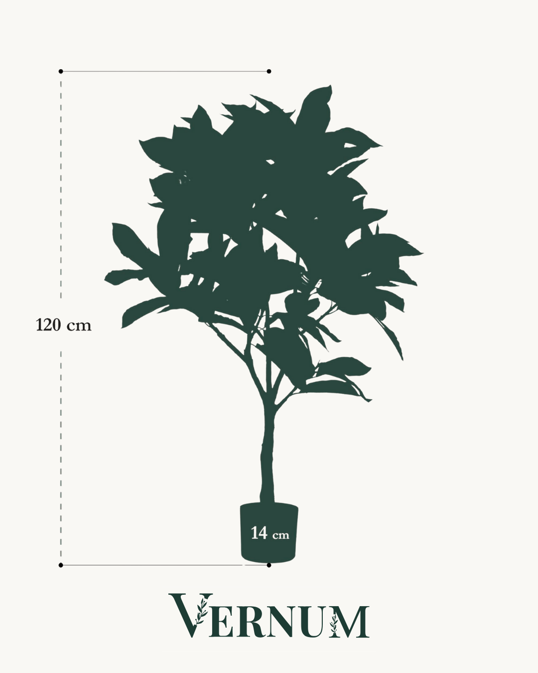 Kunstplant Croton Codiaeum 120 cm