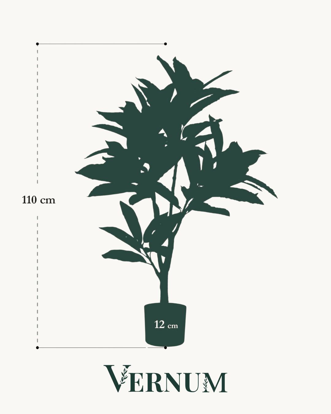 Kunstplant Croton Codiaeum 95 cm