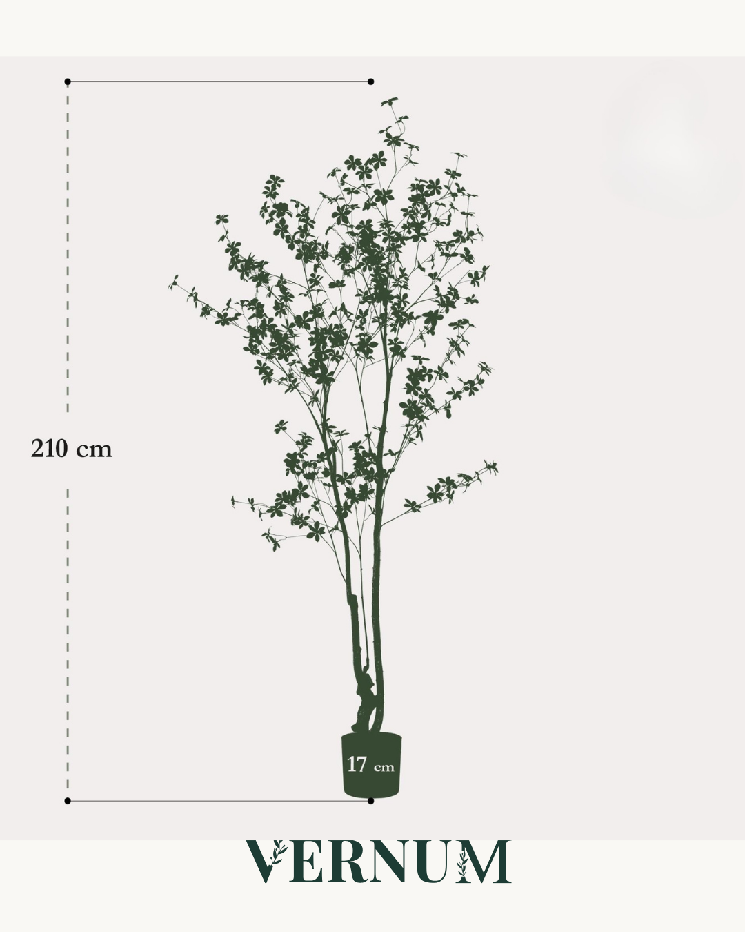 Kunstplant Oost Indische Kers 210cm
