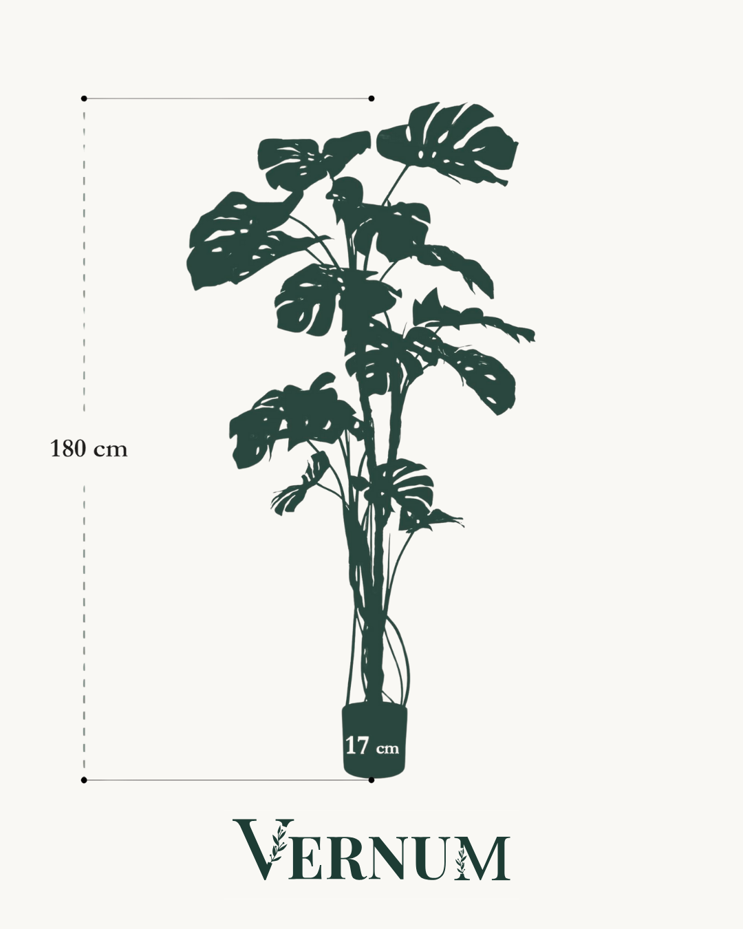 Kunstplant Monstera Deliciosa 180cm