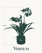 Kunstplant Orchidee Geel 45cm