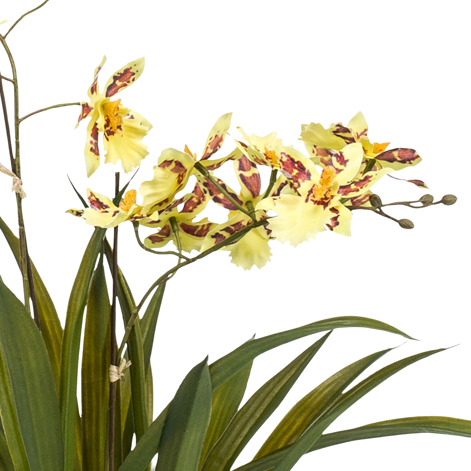 Kunstplant Orchidee Geel 45cm