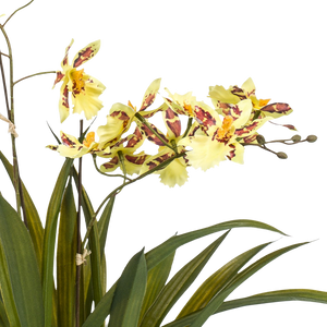 Kunstplant Orchidee Geel 45cm