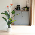 Kunstplant Strelitzia met bloemen 120cm