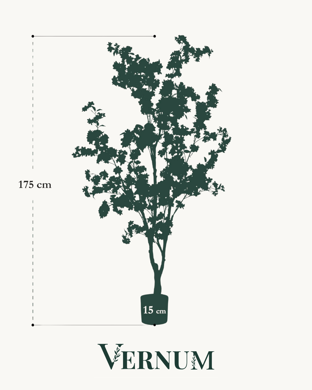 Kunstplant Cherry Blossom Wit 175cm